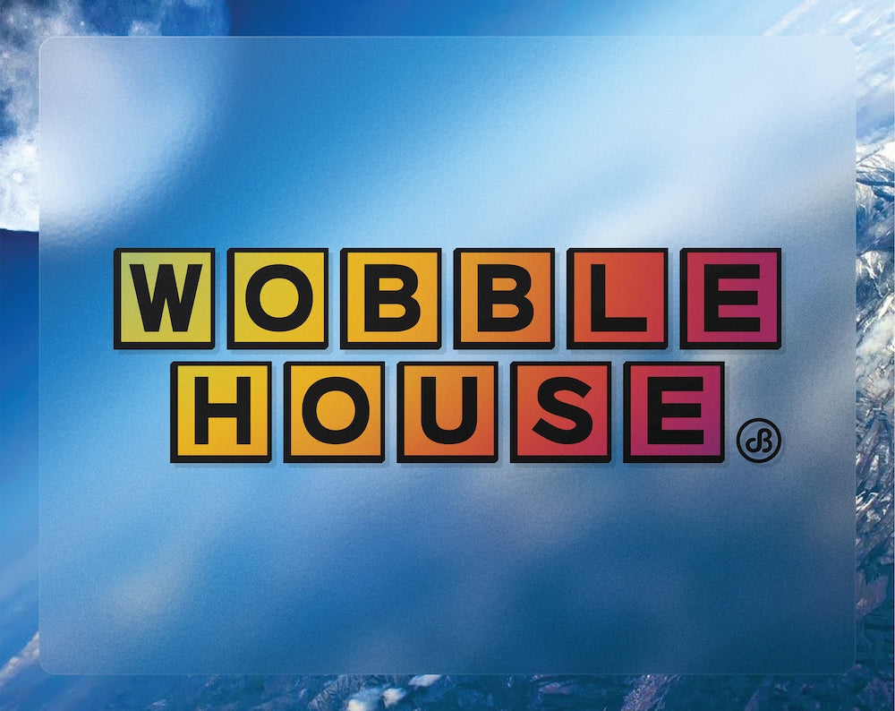 WOBBLE HOUSE // Vinyl Decal - Holographic & Black, Permanent Sticker